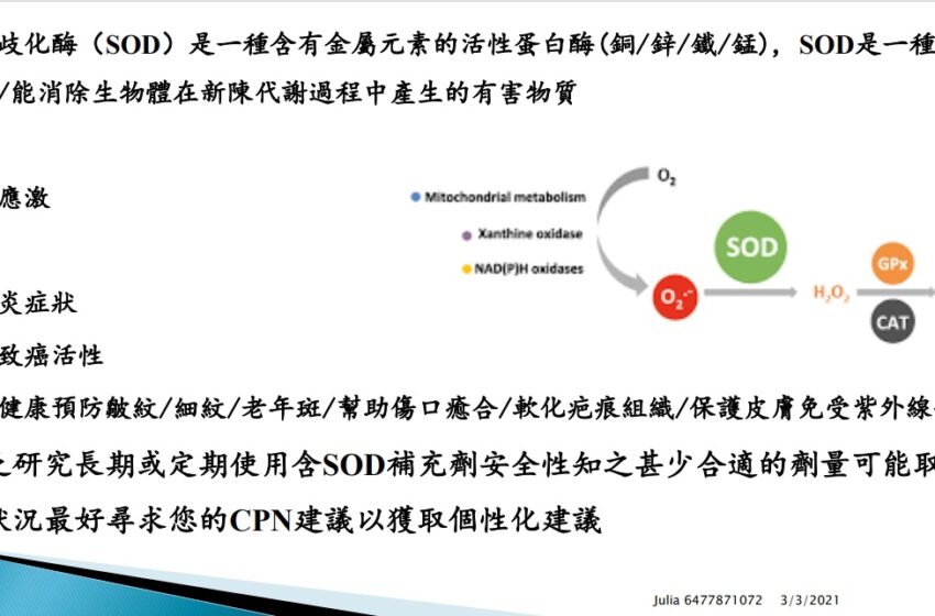  SOD超氧化歧化酶–纤维肌痛的功效营养干预/11月22日M2注册执业营养师事务所举办健康沙龙