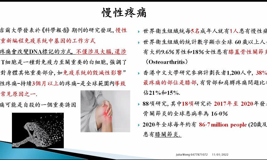  纤维肌痛–11月1日国际文化联合会健康沙龙在M2注册执业营养师事务所举行