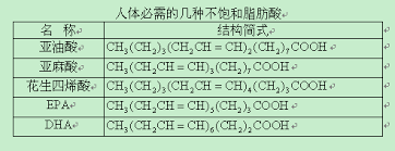  密码保护：人体必需脂肪酸的作用和代谢过程