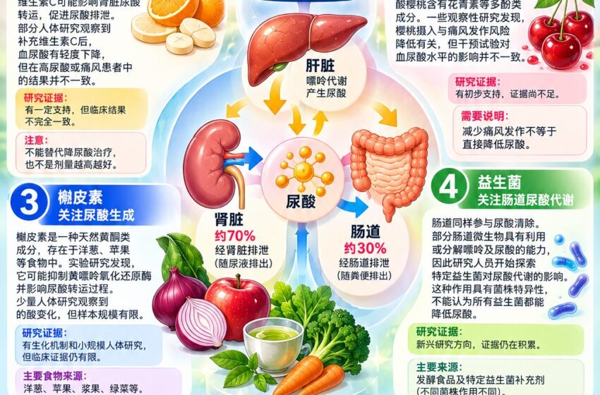  尿酸高，哪些营养素值得关注？