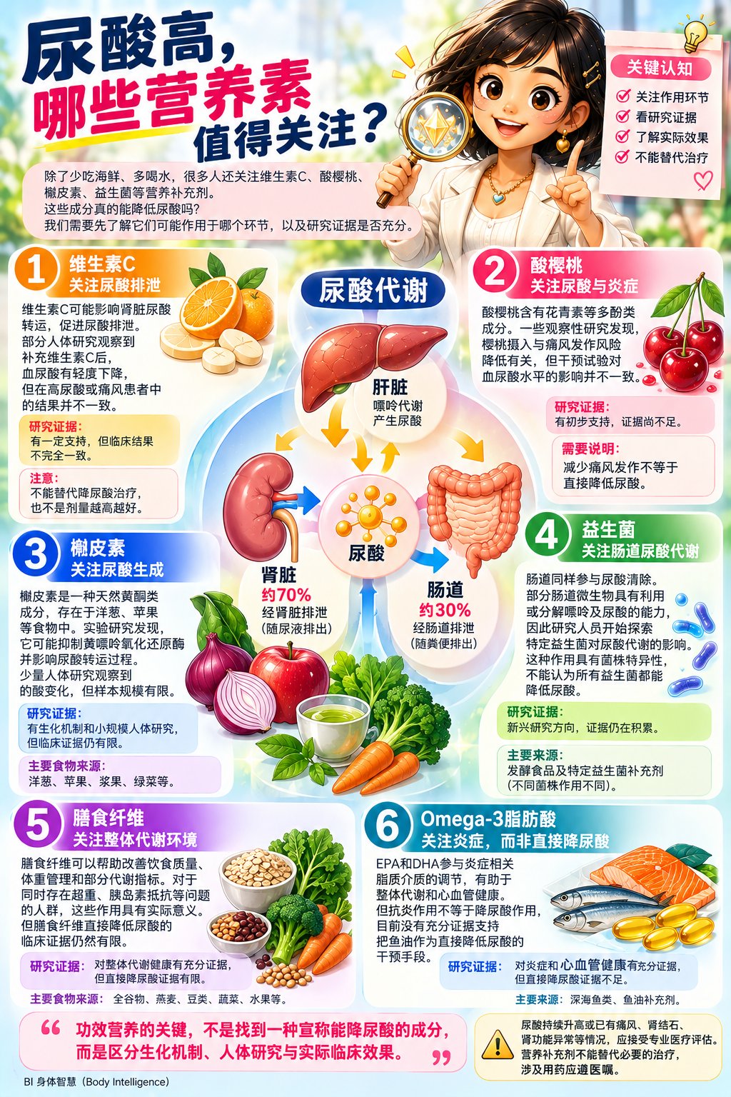 尿酸高,哪些营养素值得关注?
