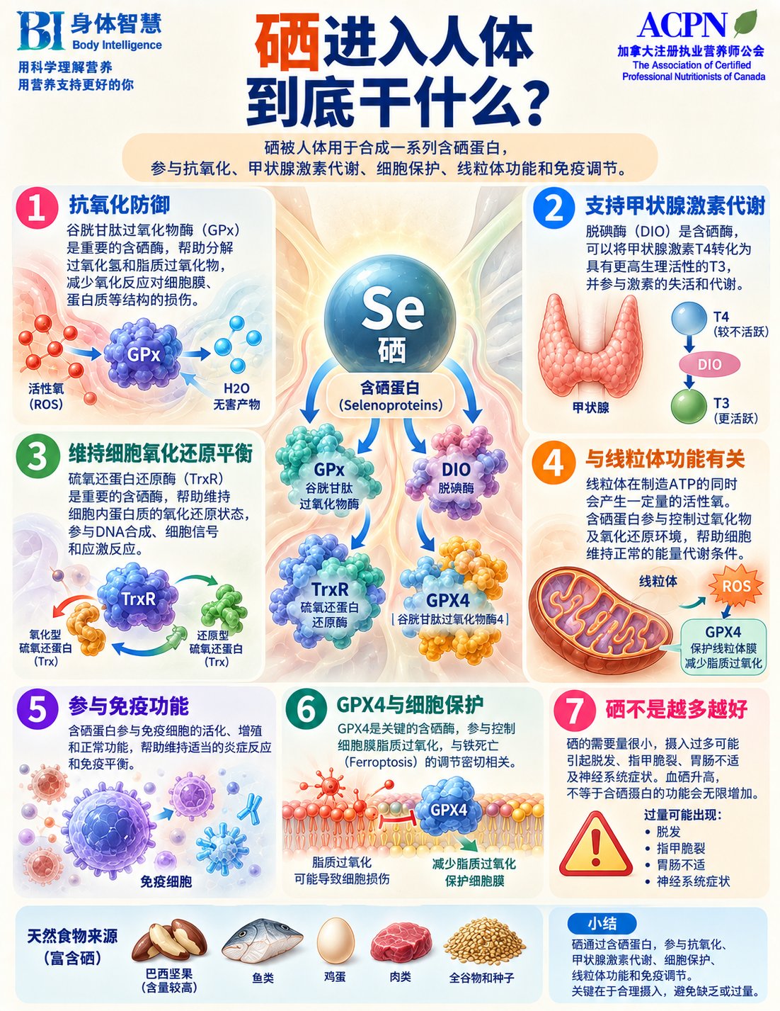 硒进入人体，到底干什么？